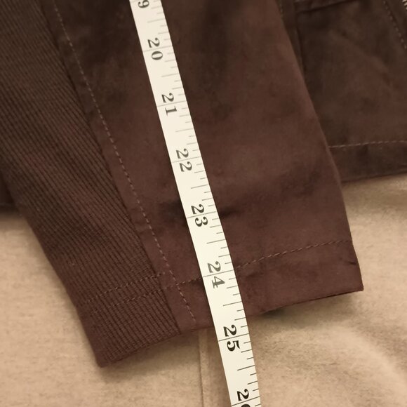 New Directions Size XL Brown Faux Suede Jacket (EUC) - Picture 9 of 13